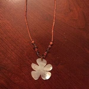 Beautiful Beaded Flower Necklace